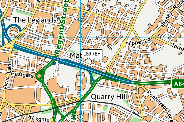 LS9 7EH map - OS VectorMap District (Ordnance Survey)