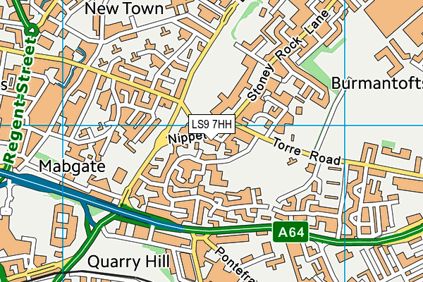 LS9 7HH map - OS VectorMap District (Ordnance Survey)