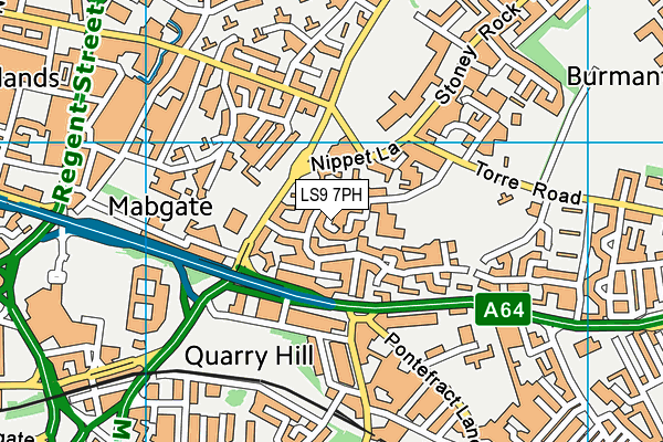 LS9 7PH map - OS VectorMap District (Ordnance Survey)