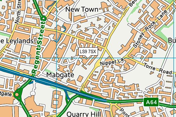 LS9 7SX map - OS VectorMap District (Ordnance Survey)