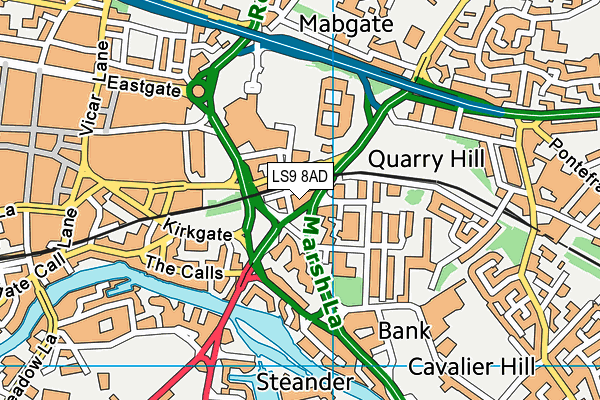 LS9 8AD map - OS VectorMap District (Ordnance Survey)