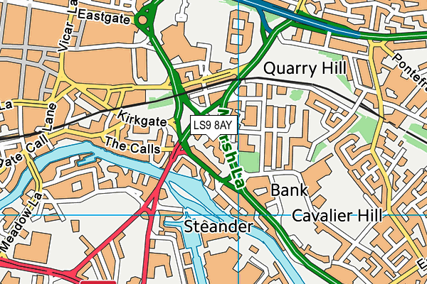 LS9 8AY map - OS VectorMap District (Ordnance Survey)