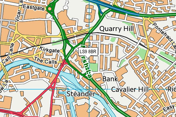 LS9 8BR map - OS VectorMap District (Ordnance Survey)