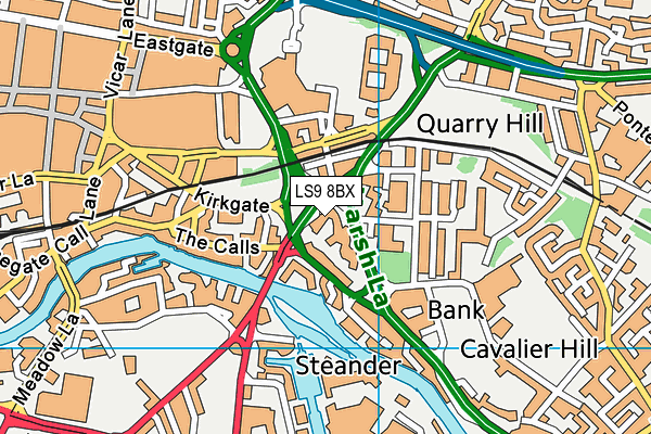 LS9 8BX map - OS VectorMap District (Ordnance Survey)