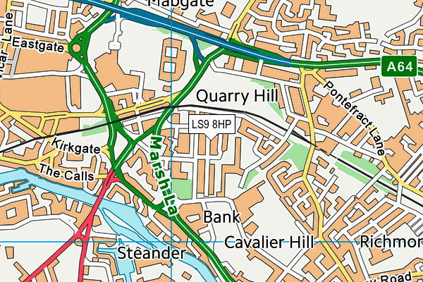 LS9 8HP map - OS VectorMap District (Ordnance Survey)