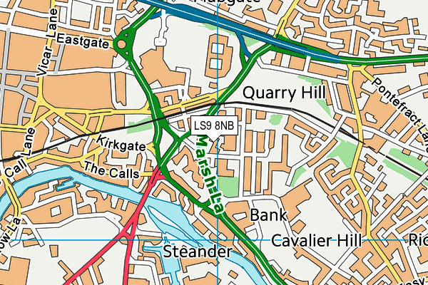 Mill Street Gym map (LS9 8NB) - OS VectorMap District (Ordnance Survey)
