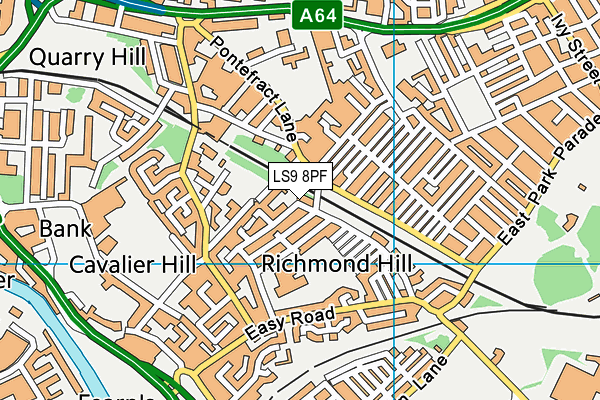 LS9 8PF map - OS VectorMap District (Ordnance Survey)