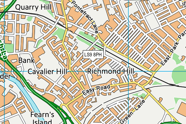 LS9 8PH map - OS VectorMap District (Ordnance Survey)