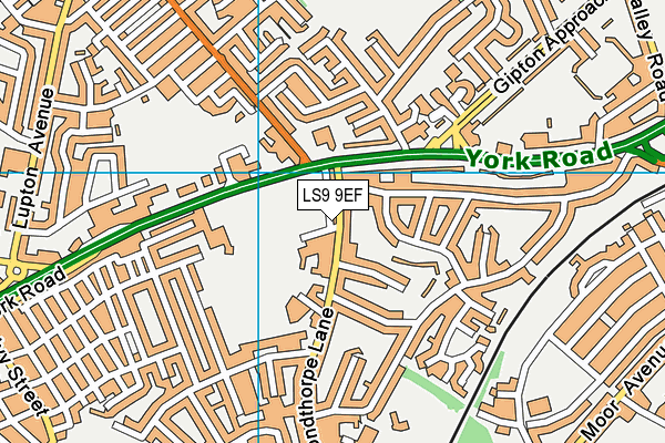 Osmondthorpe Recreation Ground map (LS9 9EF) - OS VectorMap District (Ordnance Survey)