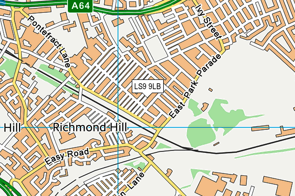 LS9 9LB map - OS VectorMap District (Ordnance Survey)