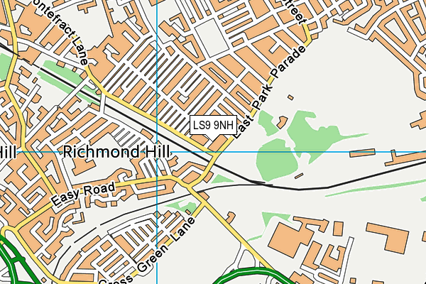 LS9 9NH map - OS VectorMap District (Ordnance Survey)