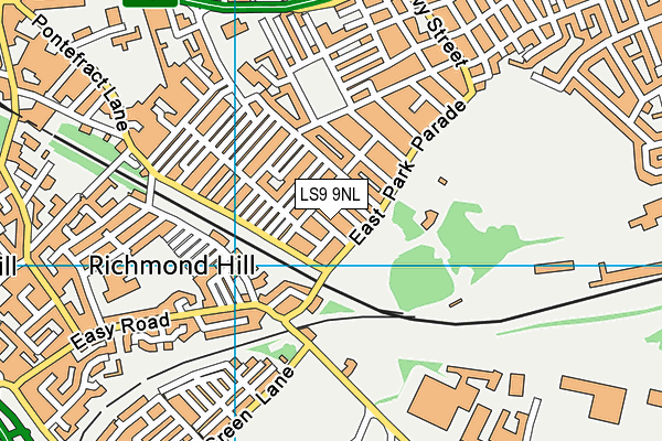 LS9 9NL map - OS VectorMap District (Ordnance Survey)