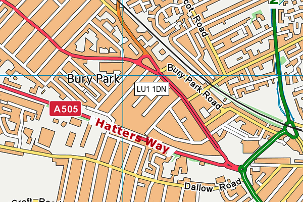 LU1 1DN map - OS VectorMap District (Ordnance Survey)