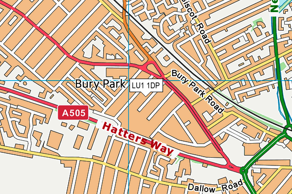 LU1 1DP map - OS VectorMap District (Ordnance Survey)