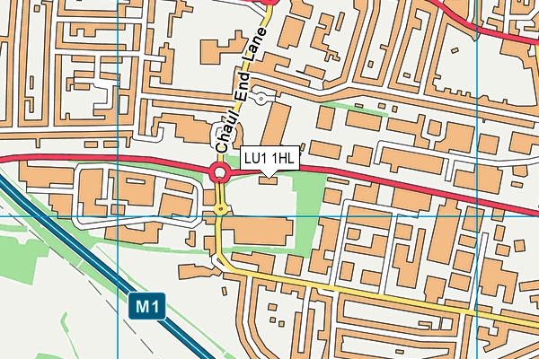 LU1 1HL map - OS VectorMap District (Ordnance Survey)