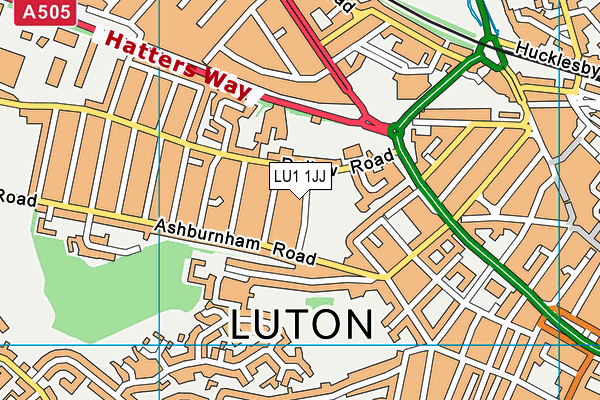 LU1 1JJ map - OS VectorMap District (Ordnance Survey)