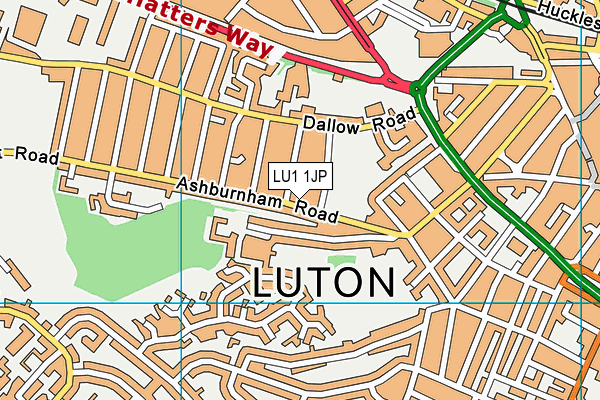 LU1 1JP map - OS VectorMap District (Ordnance Survey)