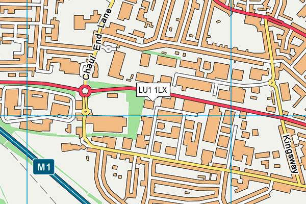 LU1 1LX map - OS VectorMap District (Ordnance Survey)