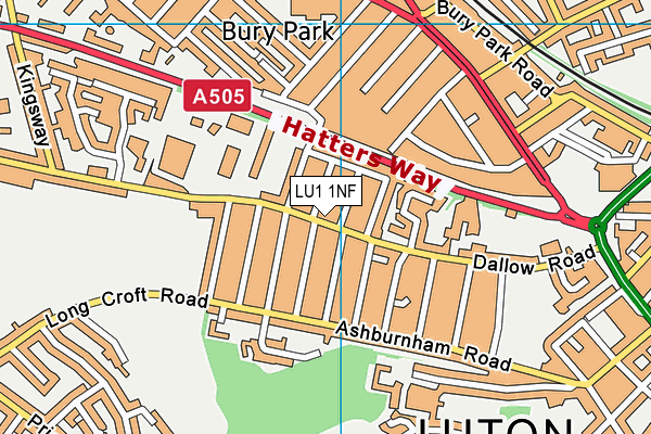 LU1 1NF map - OS VectorMap District (Ordnance Survey)