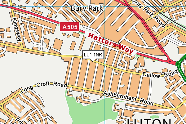 LU1 1NR map - OS VectorMap District (Ordnance Survey)