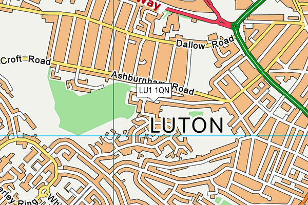 LU1 1QN map - OS VectorMap District (Ordnance Survey)