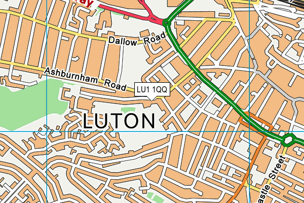 LU1 1QQ map - OS VectorMap District (Ordnance Survey)