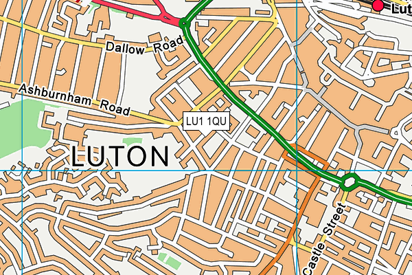 LU1 1QU map - OS VectorMap District (Ordnance Survey)