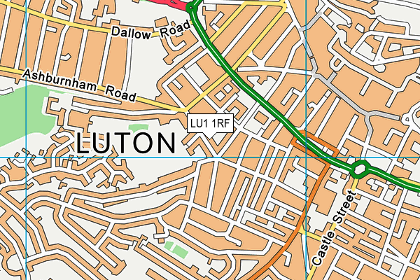 LU1 1RF map - OS VectorMap District (Ordnance Survey)