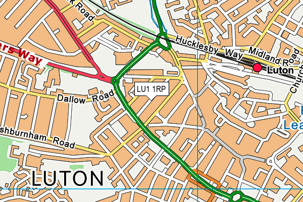 LU1 1RP map - OS VectorMap District (Ordnance Survey)