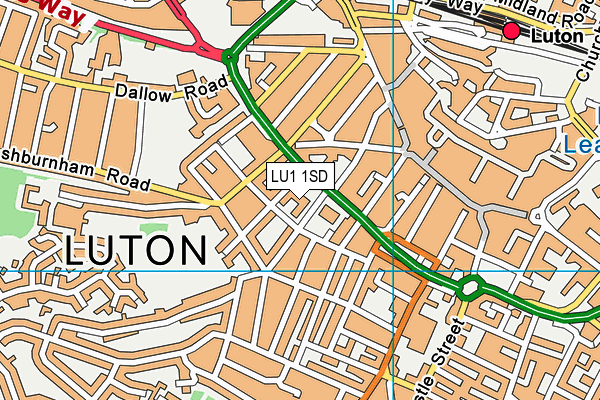 LU1 1SD map - OS VectorMap District (Ordnance Survey)