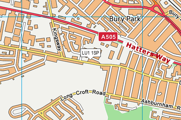 LU1 1SP map - OS VectorMap District (Ordnance Survey)