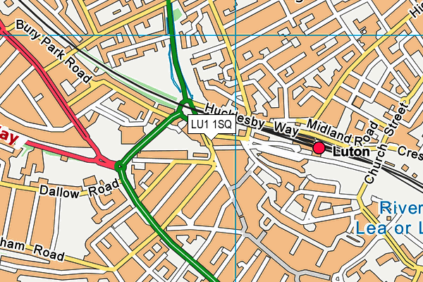 LU1 1SQ map - OS VectorMap District (Ordnance Survey)