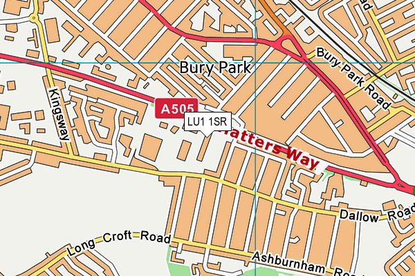 LU1 1SR map - OS VectorMap District (Ordnance Survey)