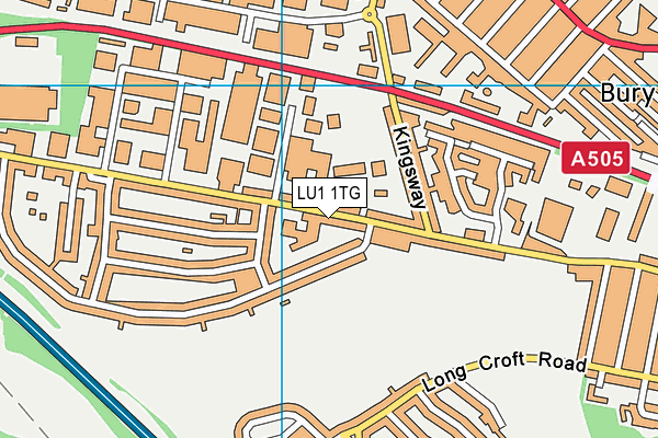 LU1 1TG map - OS VectorMap District (Ordnance Survey)