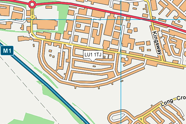 LU1 1TJ map - OS VectorMap District (Ordnance Survey)