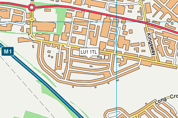 LU1 1TL map - OS VectorMap District (Ordnance Survey)