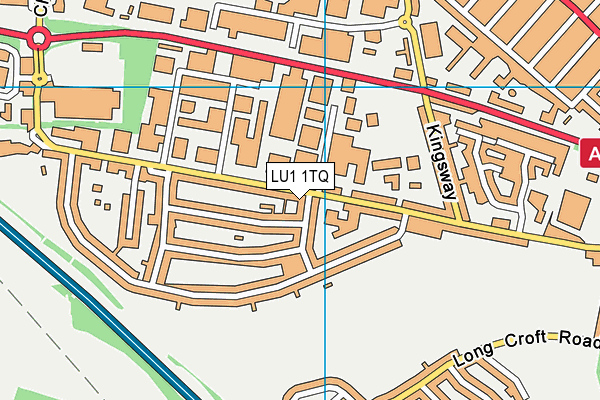 LU1 1TQ map - OS VectorMap District (Ordnance Survey)