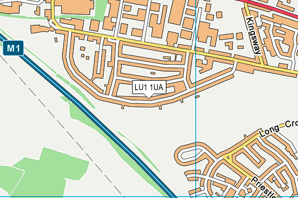 LU1 1UA map - OS VectorMap District (Ordnance Survey)