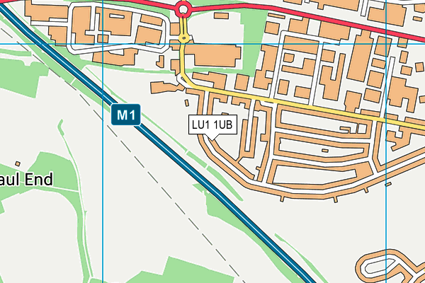 LU1 1UB map - OS VectorMap District (Ordnance Survey)