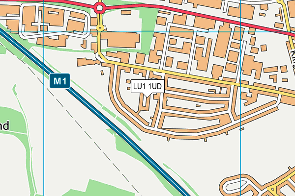 LU1 1UD map - OS VectorMap District (Ordnance Survey)