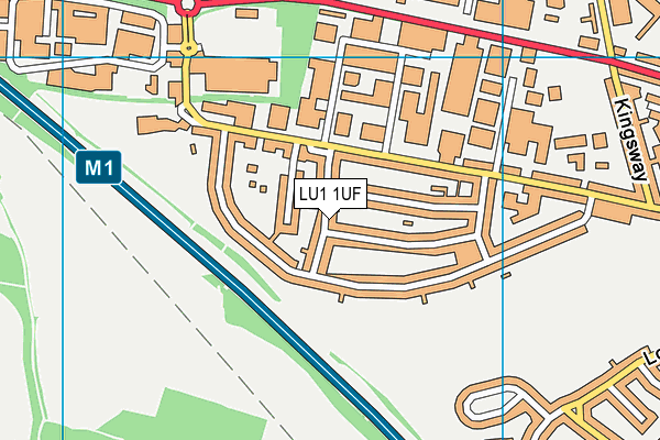 LU1 1UF map - OS VectorMap District (Ordnance Survey)