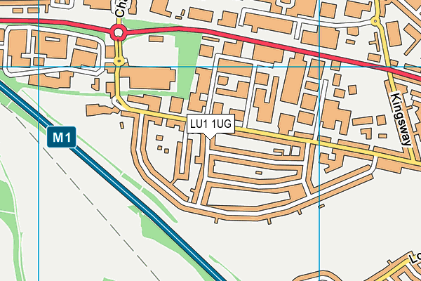 LU1 1UG map - OS VectorMap District (Ordnance Survey)
