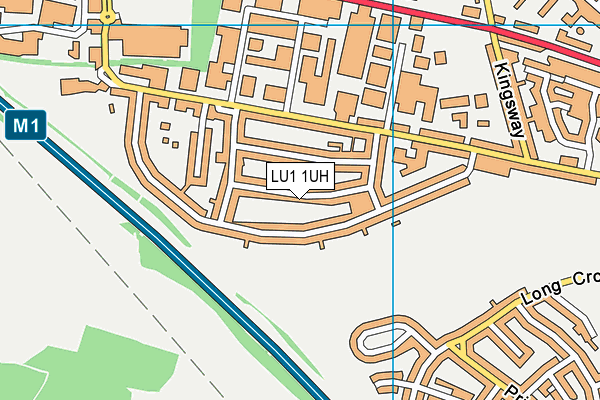 LU1 1UH map - OS VectorMap District (Ordnance Survey)