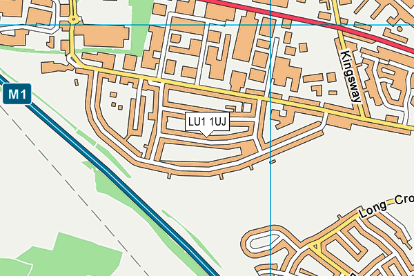 LU1 1UJ map - OS VectorMap District (Ordnance Survey)