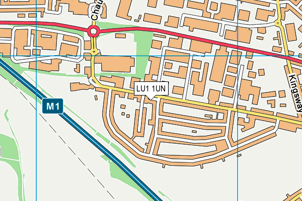 LU1 1UN map - OS VectorMap District (Ordnance Survey)