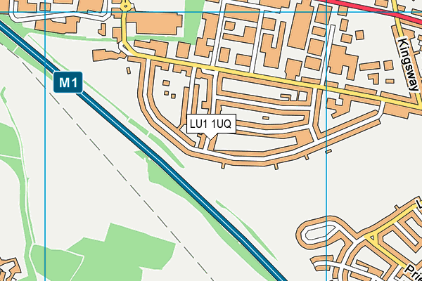 LU1 1UQ map - OS VectorMap District (Ordnance Survey)