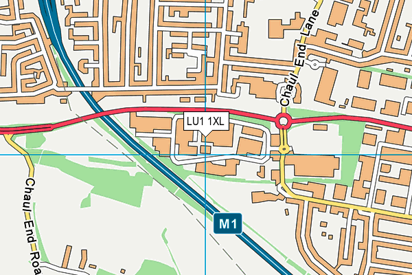 LU1 1XL map - OS VectorMap District (Ordnance Survey)