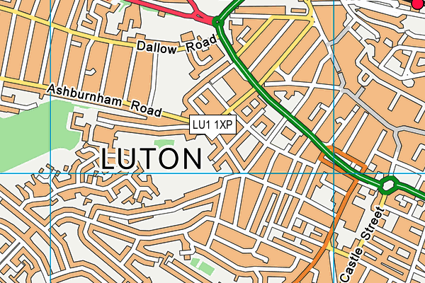 LU1 1XP map - OS VectorMap District (Ordnance Survey)