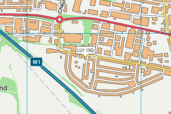 LU1 1XQ map - OS VectorMap District (Ordnance Survey)