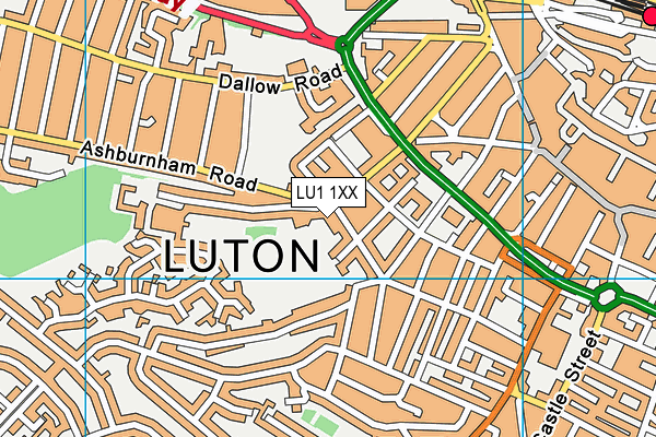 LU1 1XX map - OS VectorMap District (Ordnance Survey)